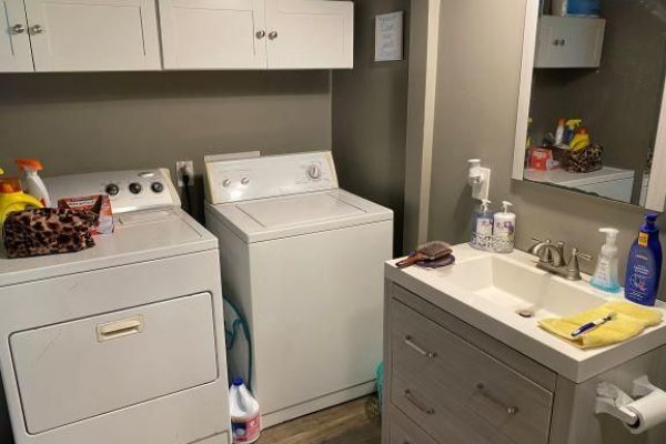 Lower Level Guest Bathroom with Laundry
